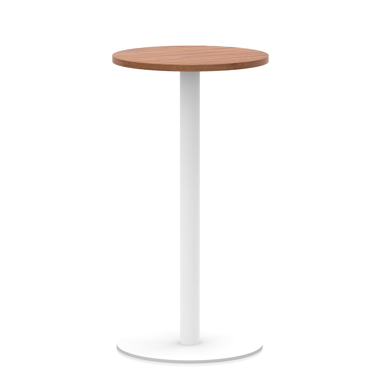 Italia Round Poseur Table White Leg