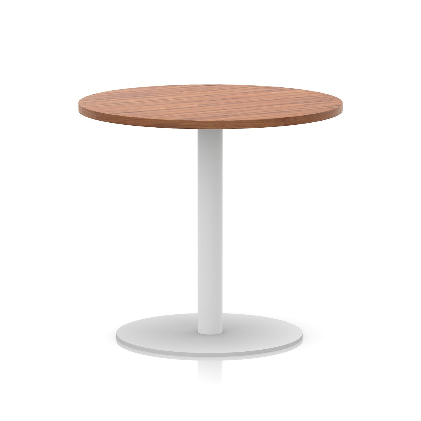 Italia Round Poseur Table White Leg