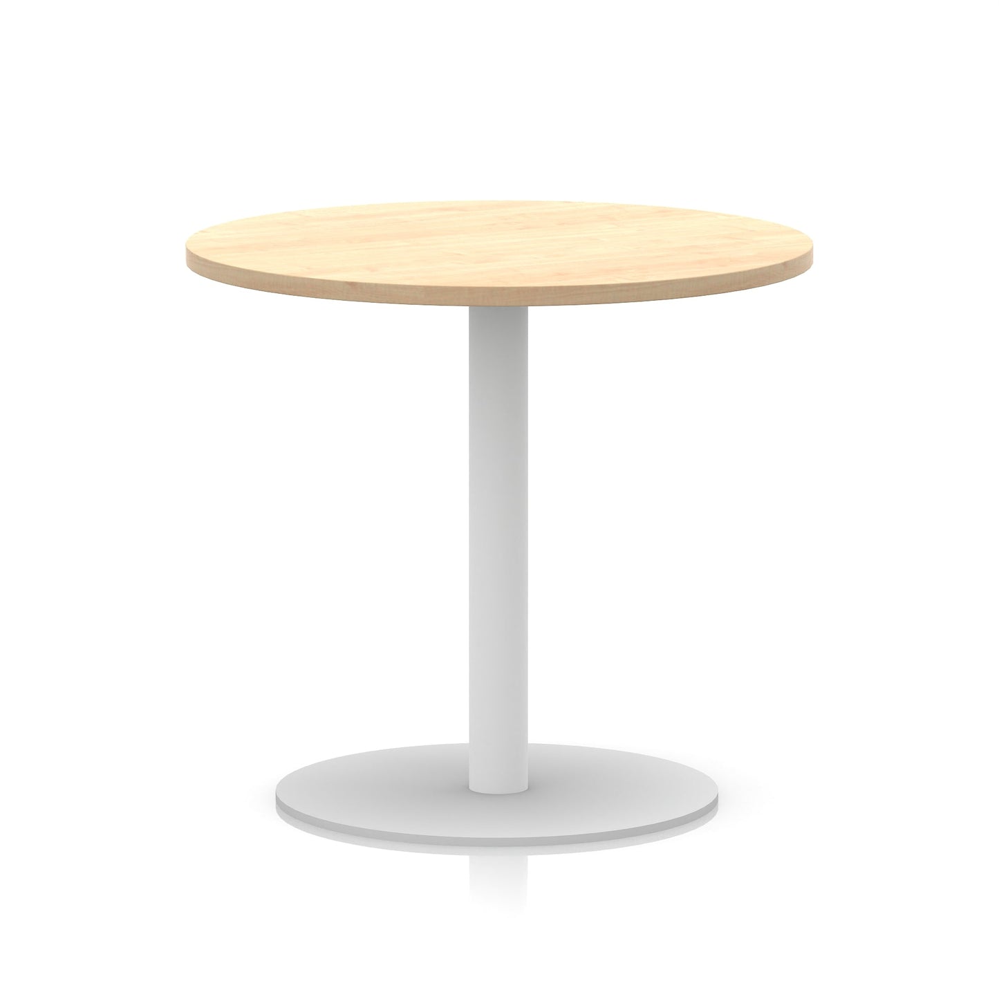 Italia Round Poseur Table White Leg