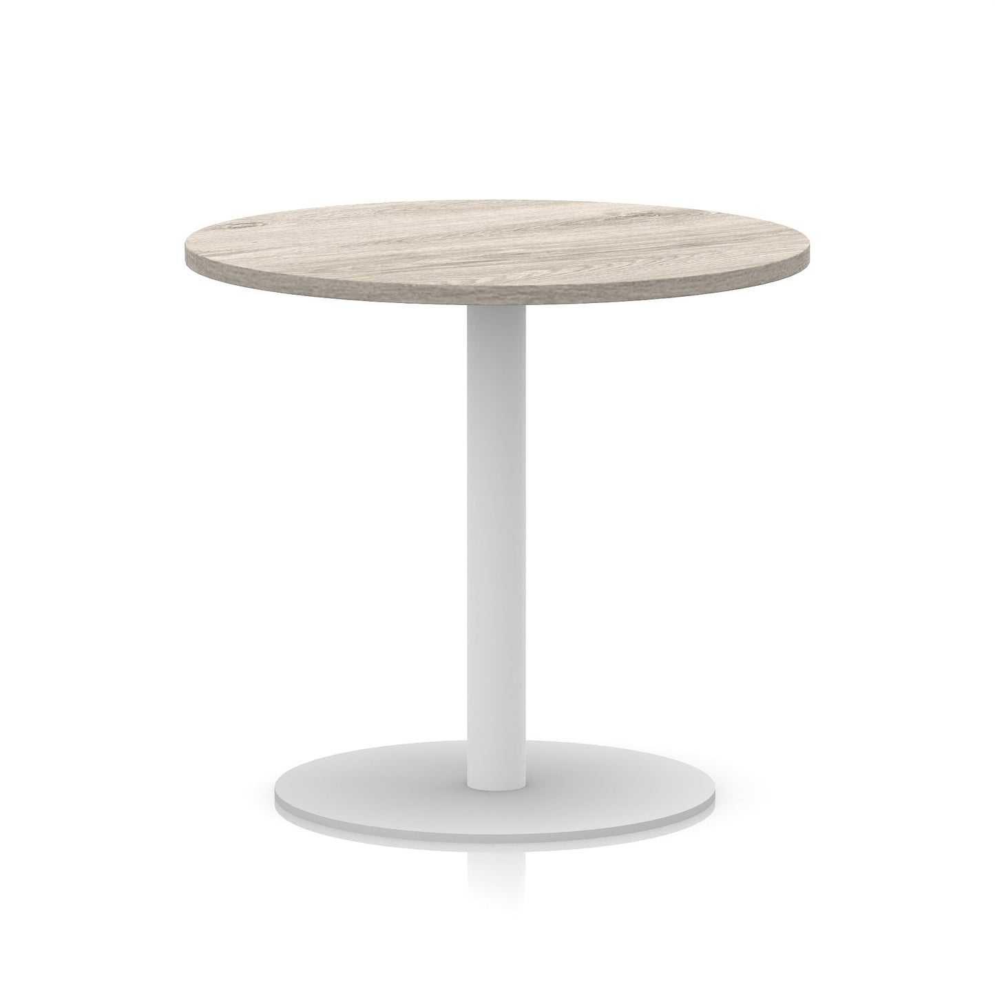 Italia Round Poseur Table White Leg