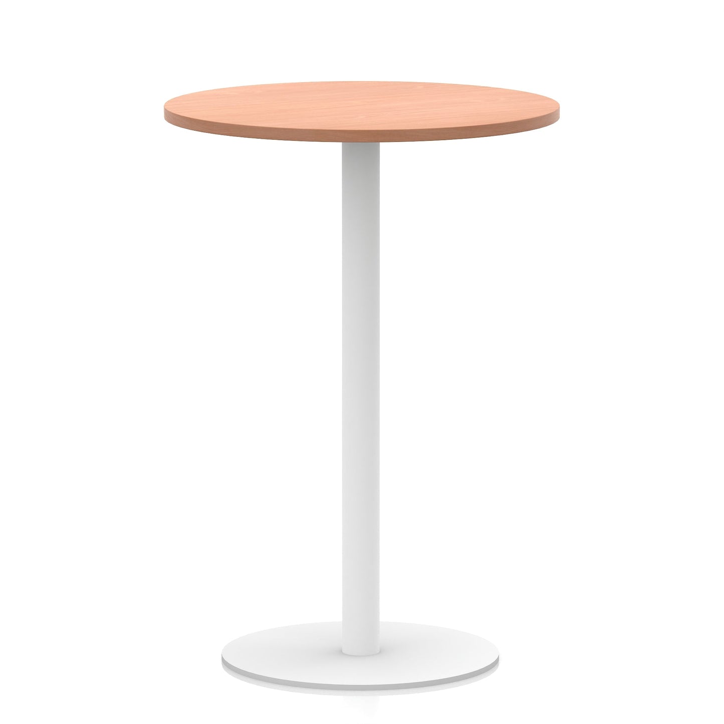 Italia Round Poseur Table White Leg