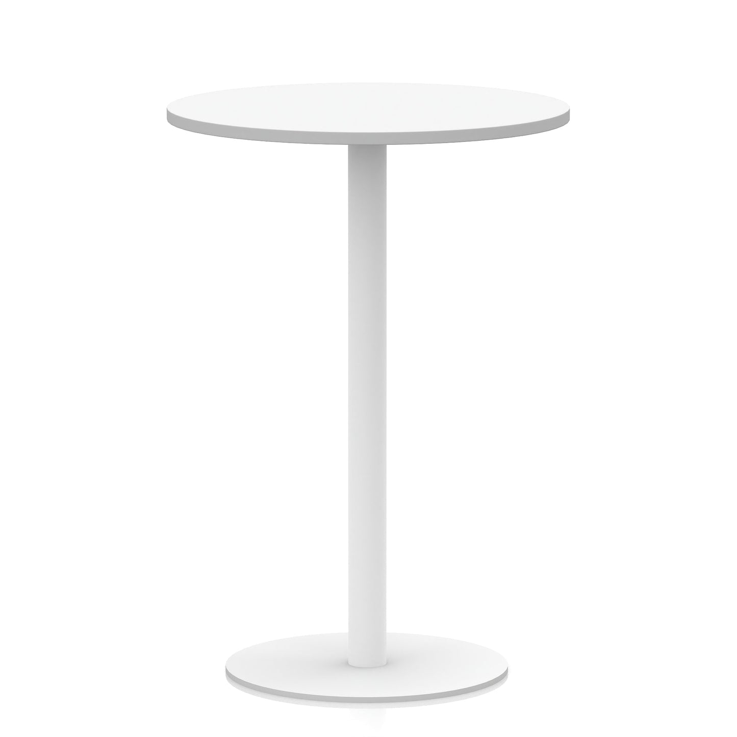 Italia Round Poseur Table White Leg