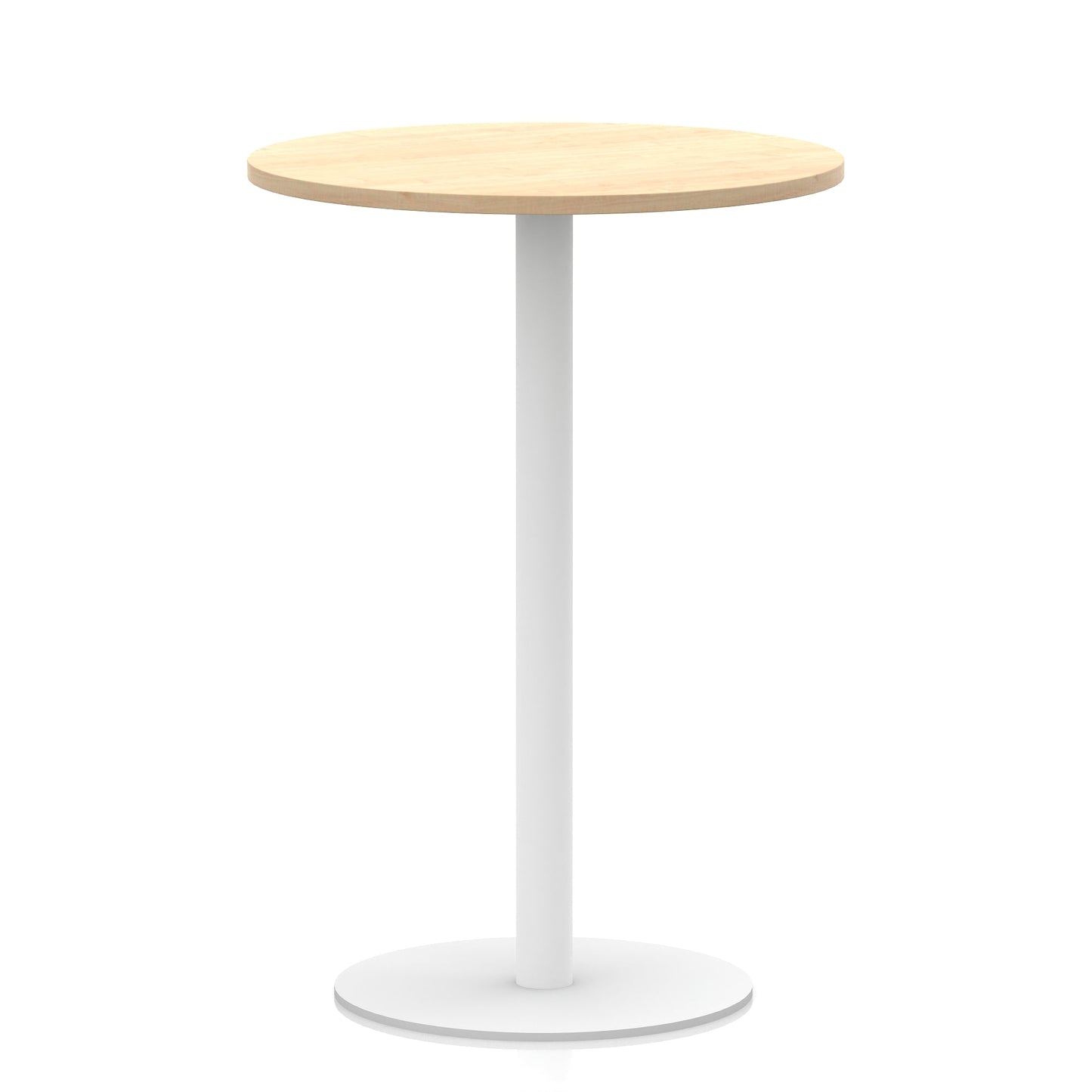 Italia Round Poseur Table White Leg