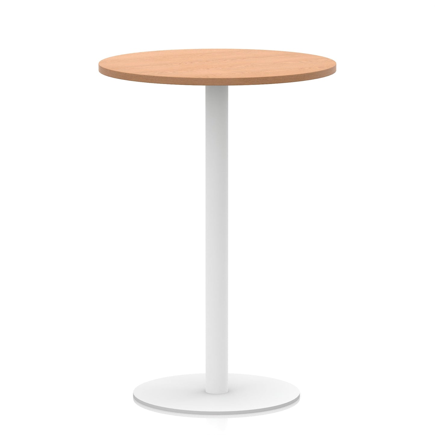 Italia Round Poseur Table White Leg