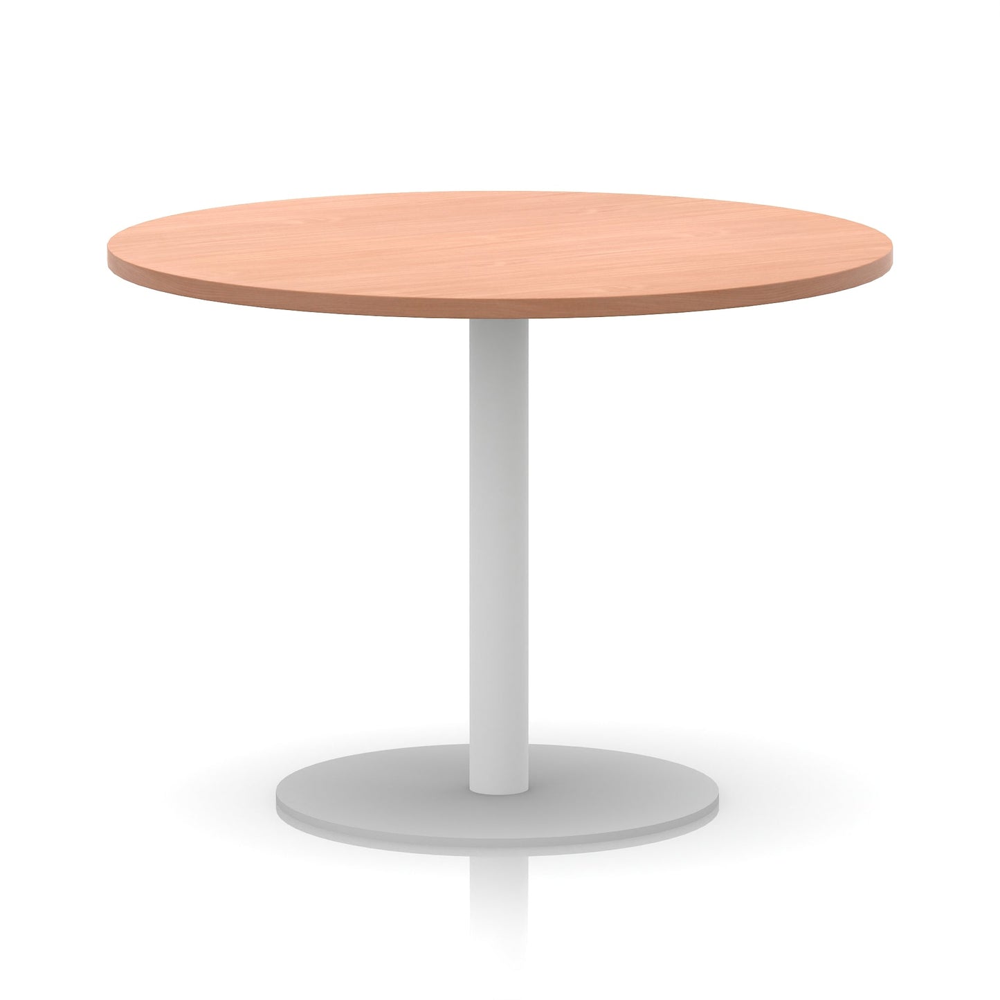 Italia Round Poseur Table White Leg