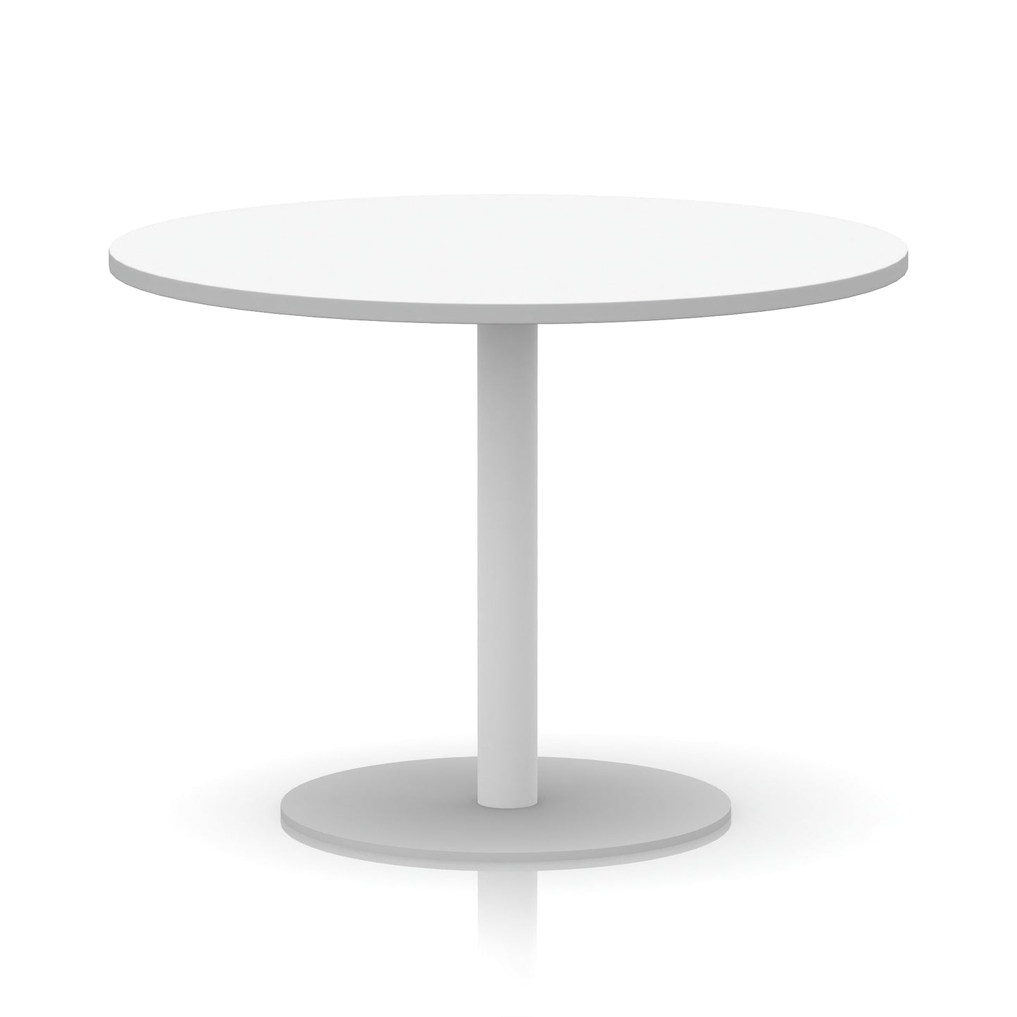 Italia Round Poseur Table White Leg