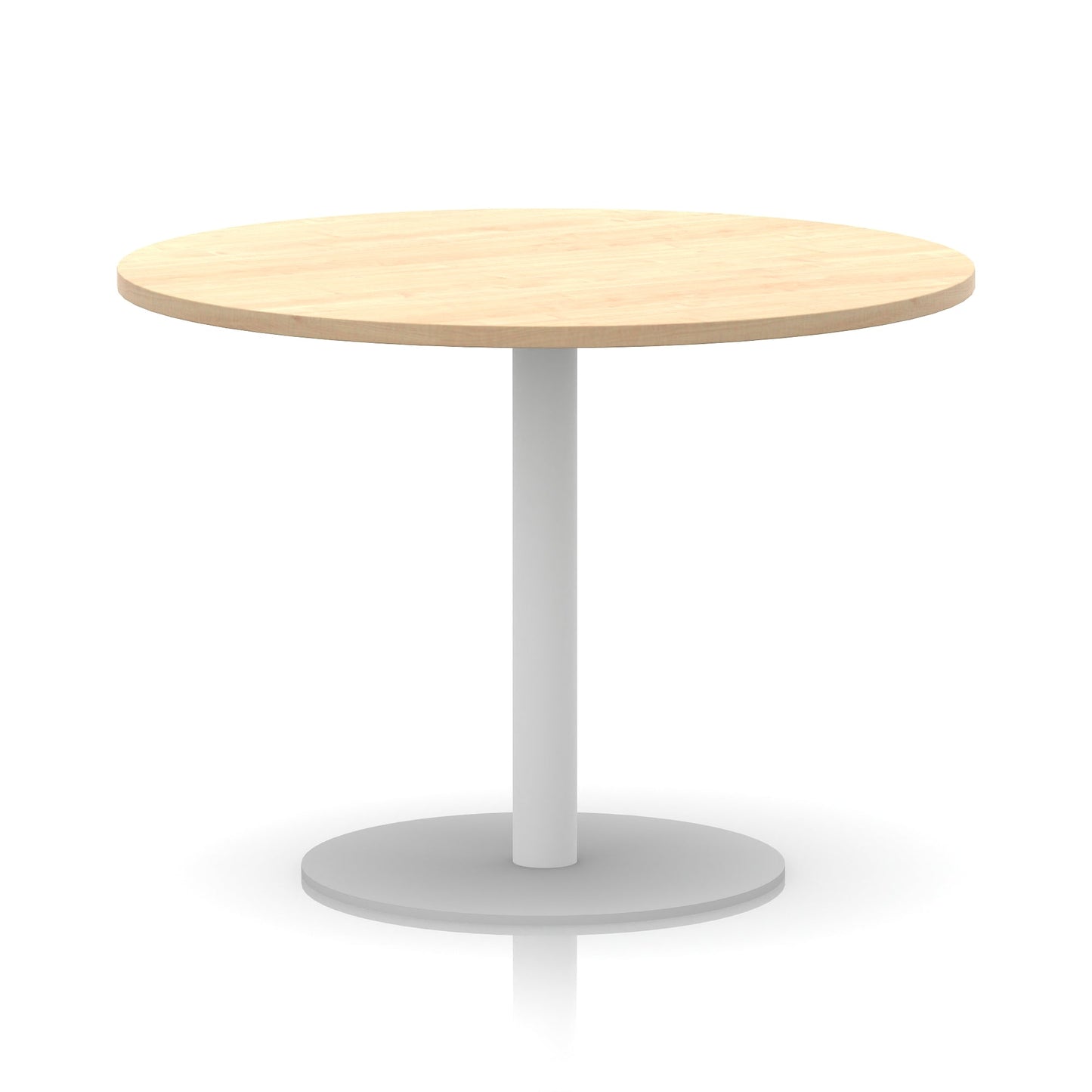 Italia Round Poseur Table White Leg