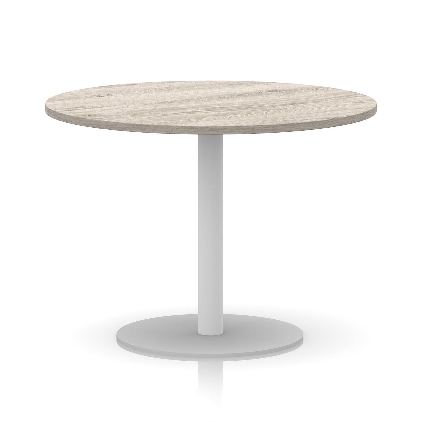 Italia Round Poseur Table White Leg