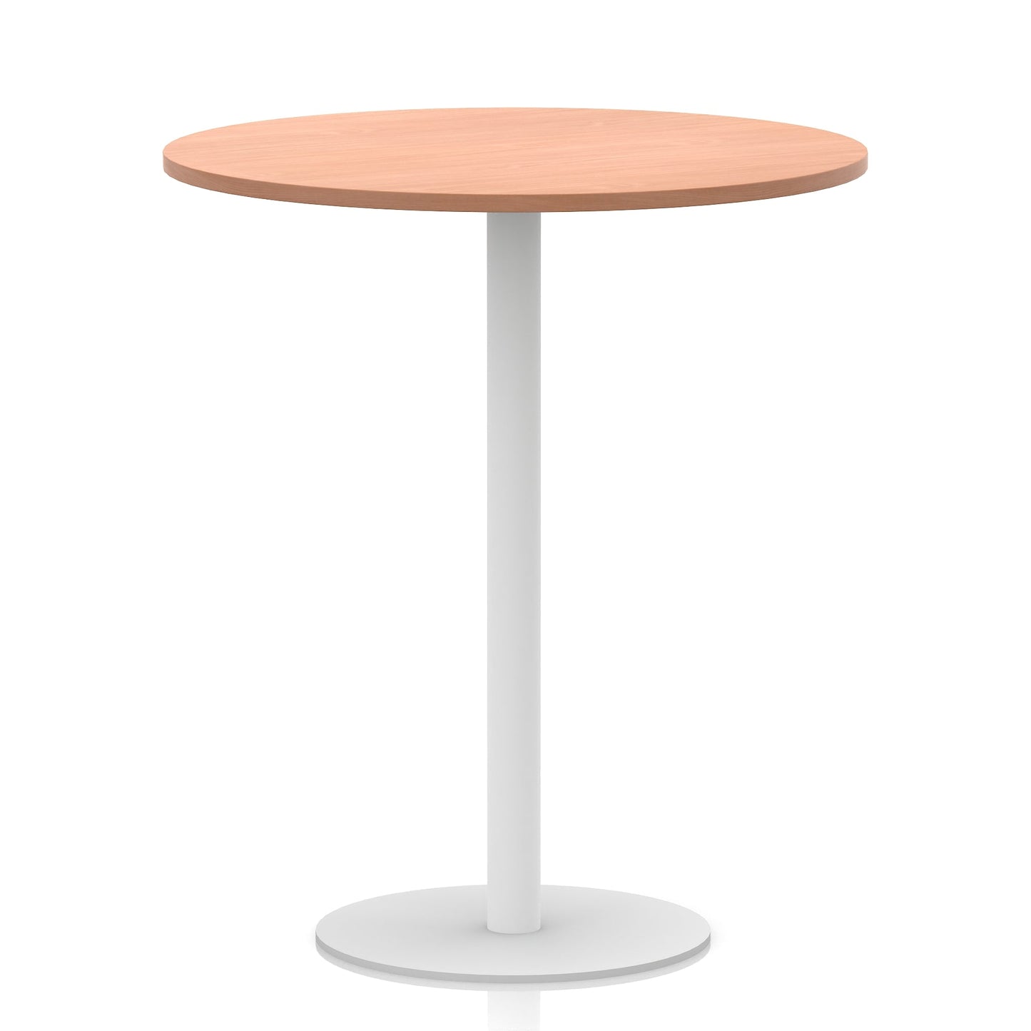 Italia Round Poseur Table White Leg