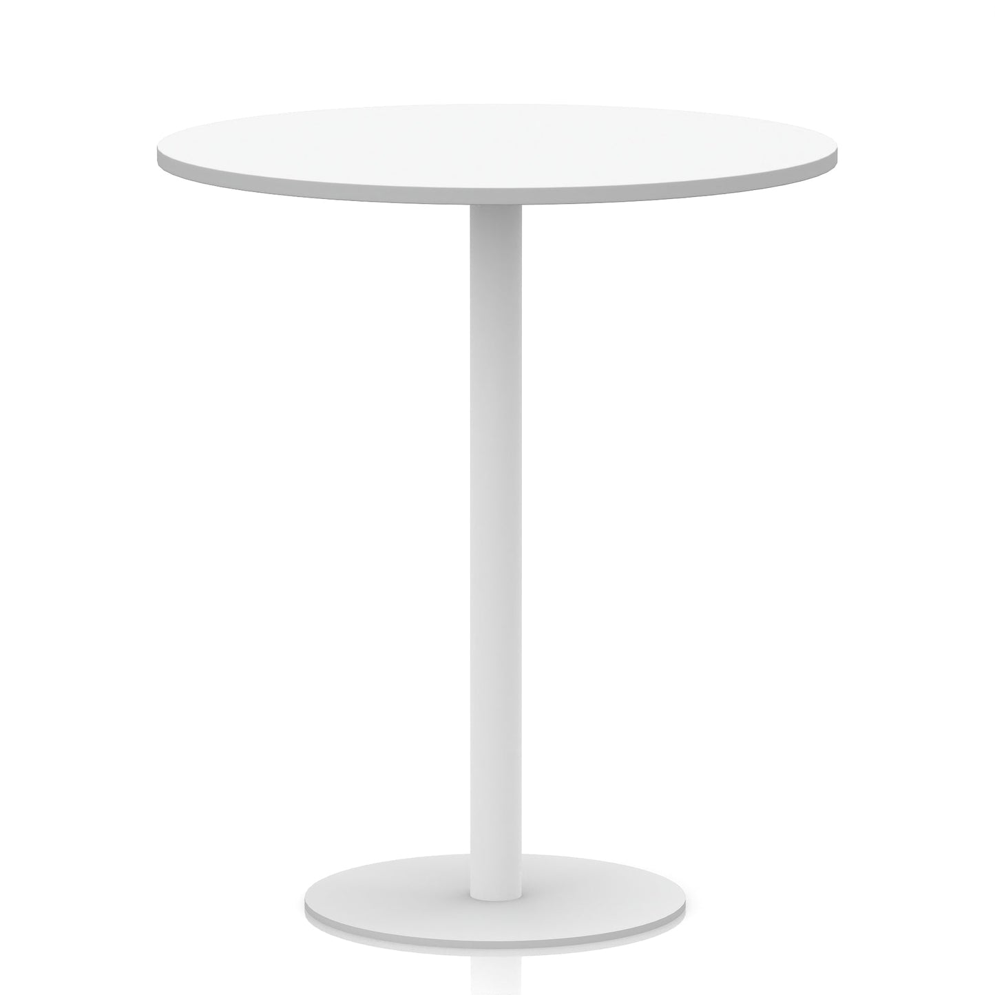 Italia Round Poseur Table White Leg