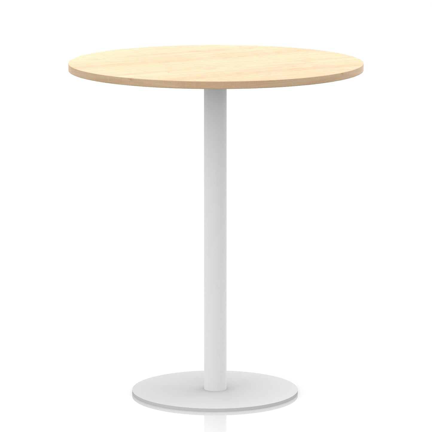 Italia Round Poseur Table White Leg