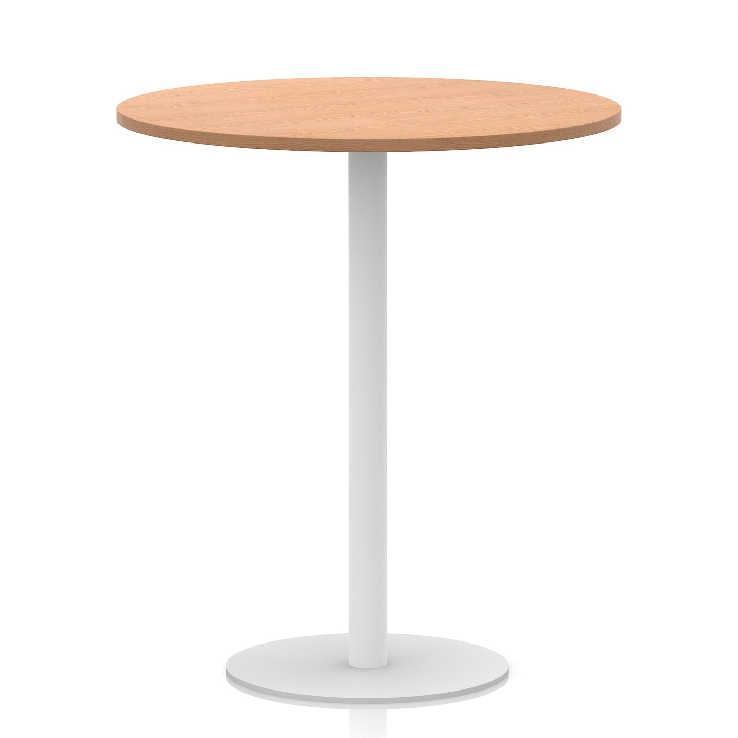 Italia Round Poseur Table White Leg