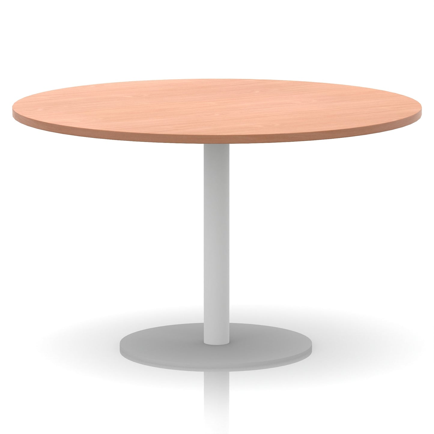 Italia Round Poseur Table White Leg