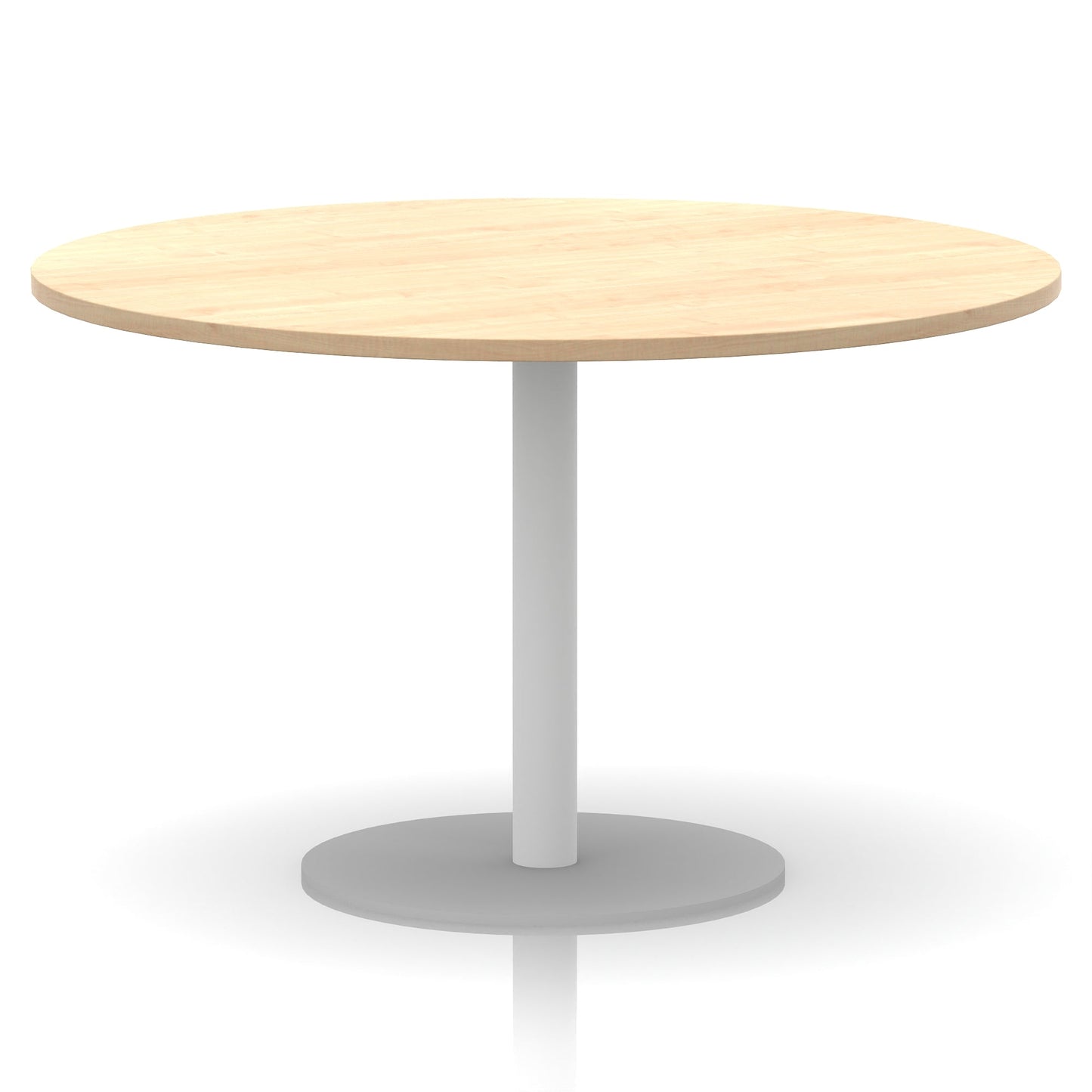 Italia Round Poseur Table White Leg