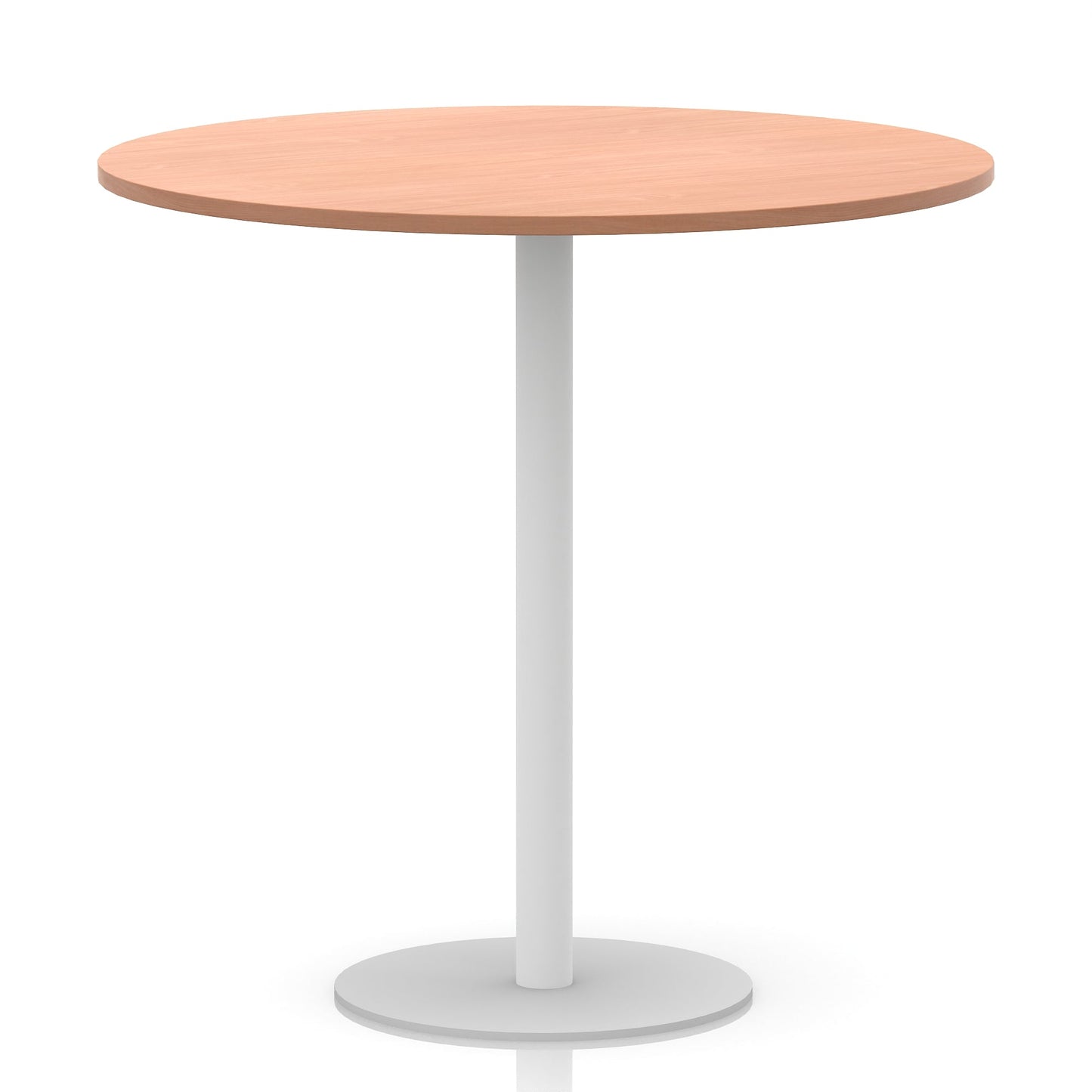 Italia Round Poseur Table White Leg