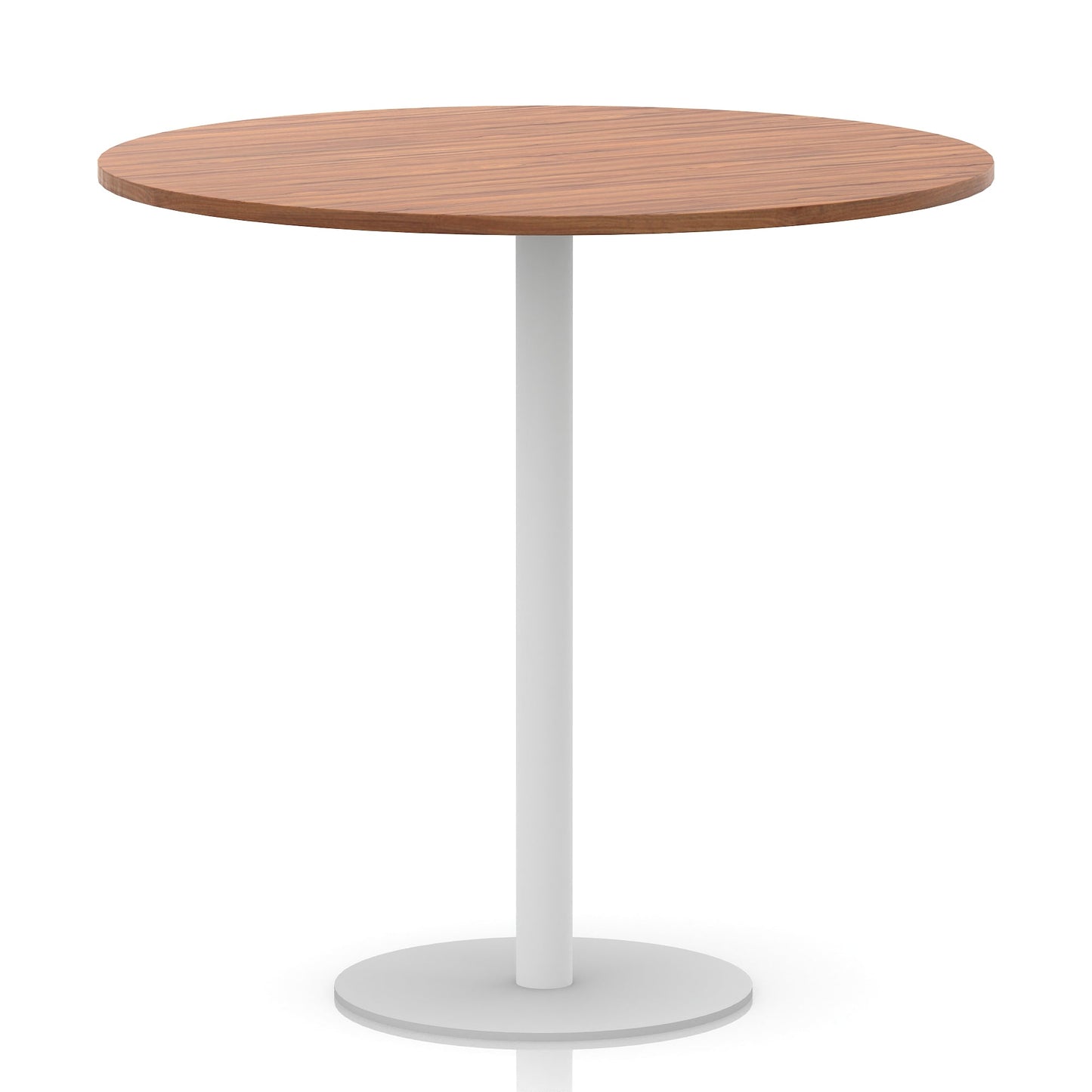 Italia Round Poseur Table White Leg