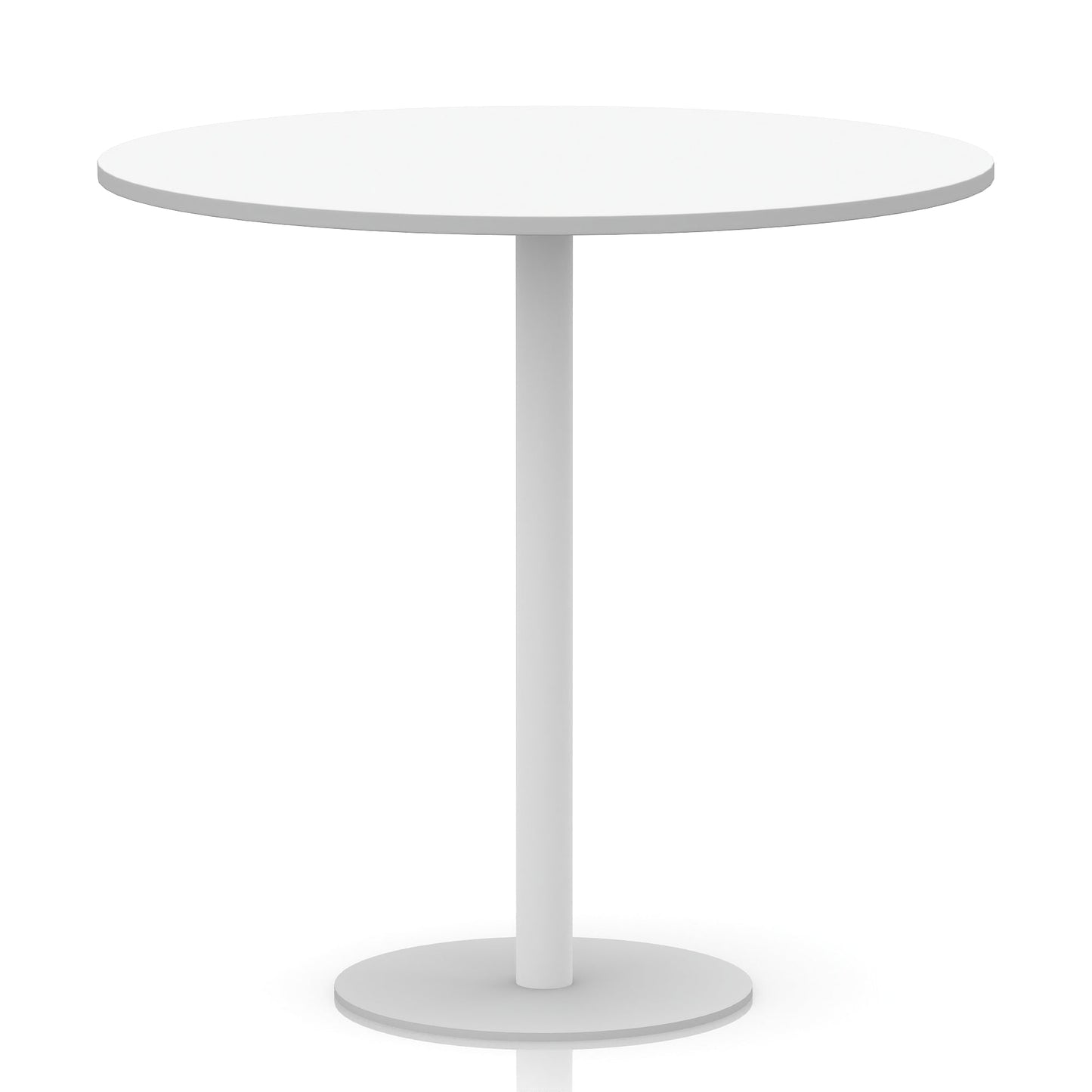 Italia Round Poseur Table White Leg