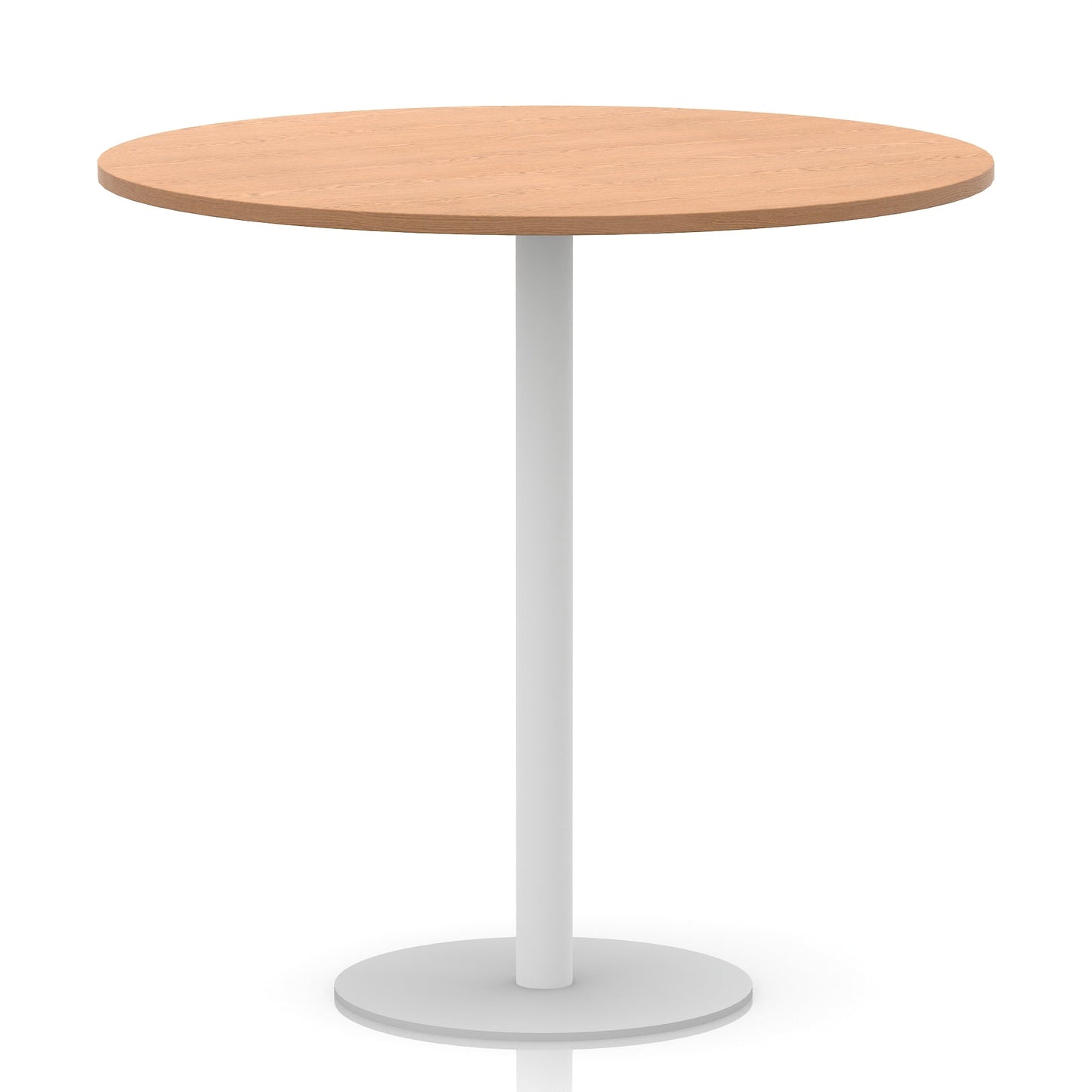 Italia Round Poseur Table White Leg