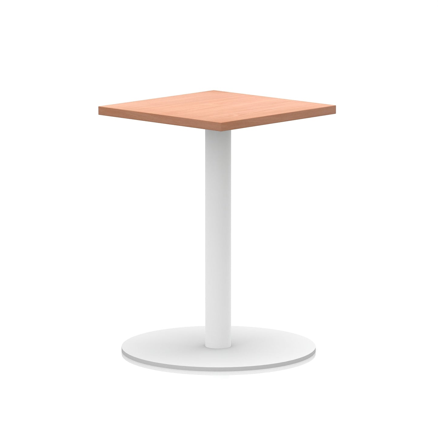 Italia Square Poseur Table White Leg