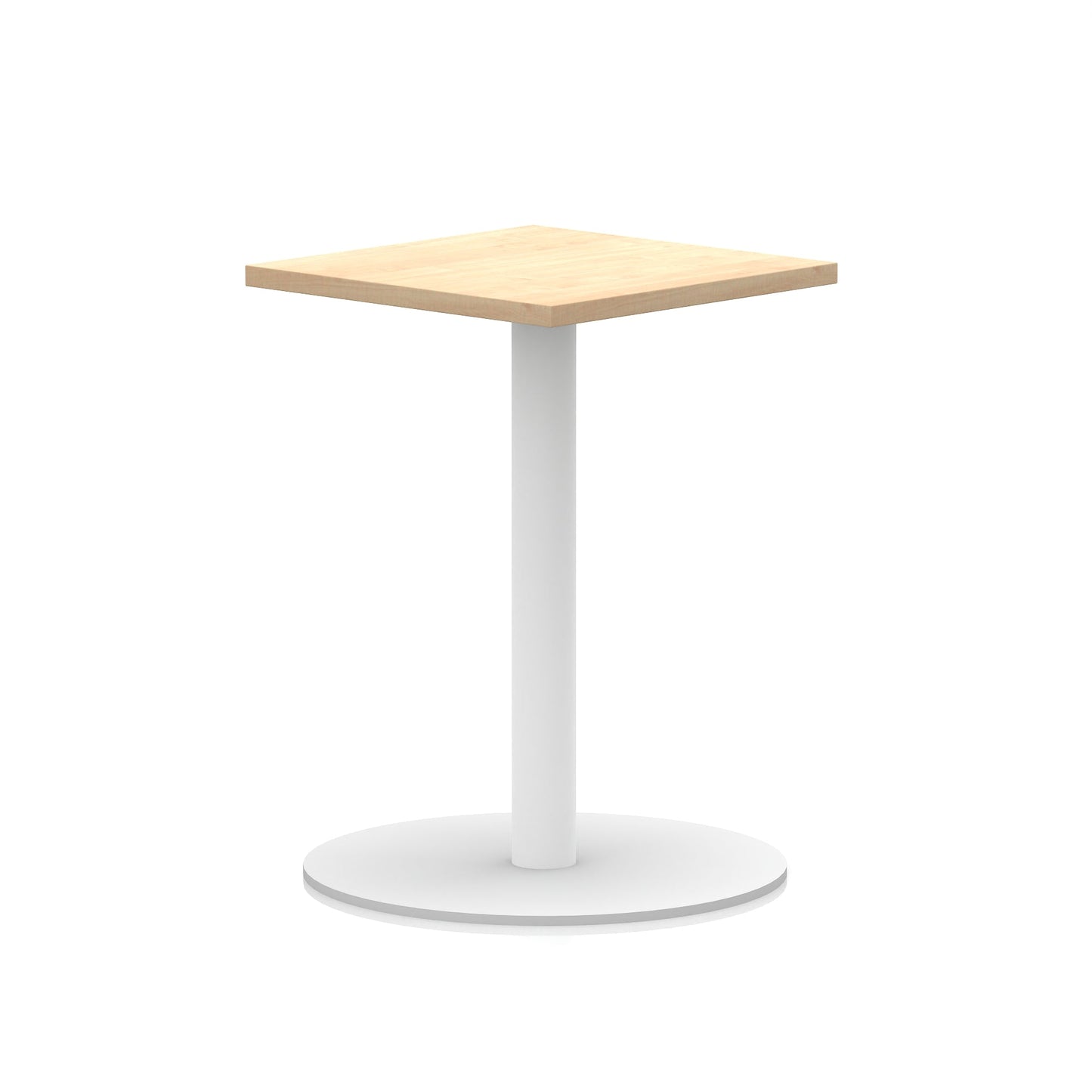 Italia Square Poseur Table White Leg