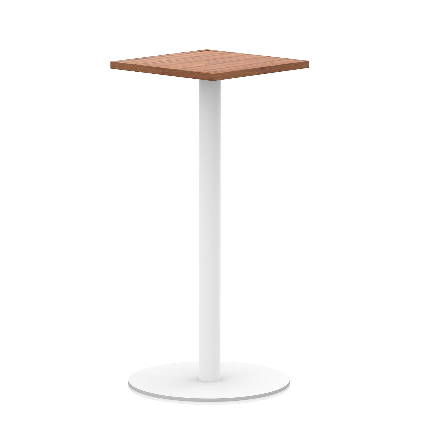 Italia Square Poseur Table White Leg