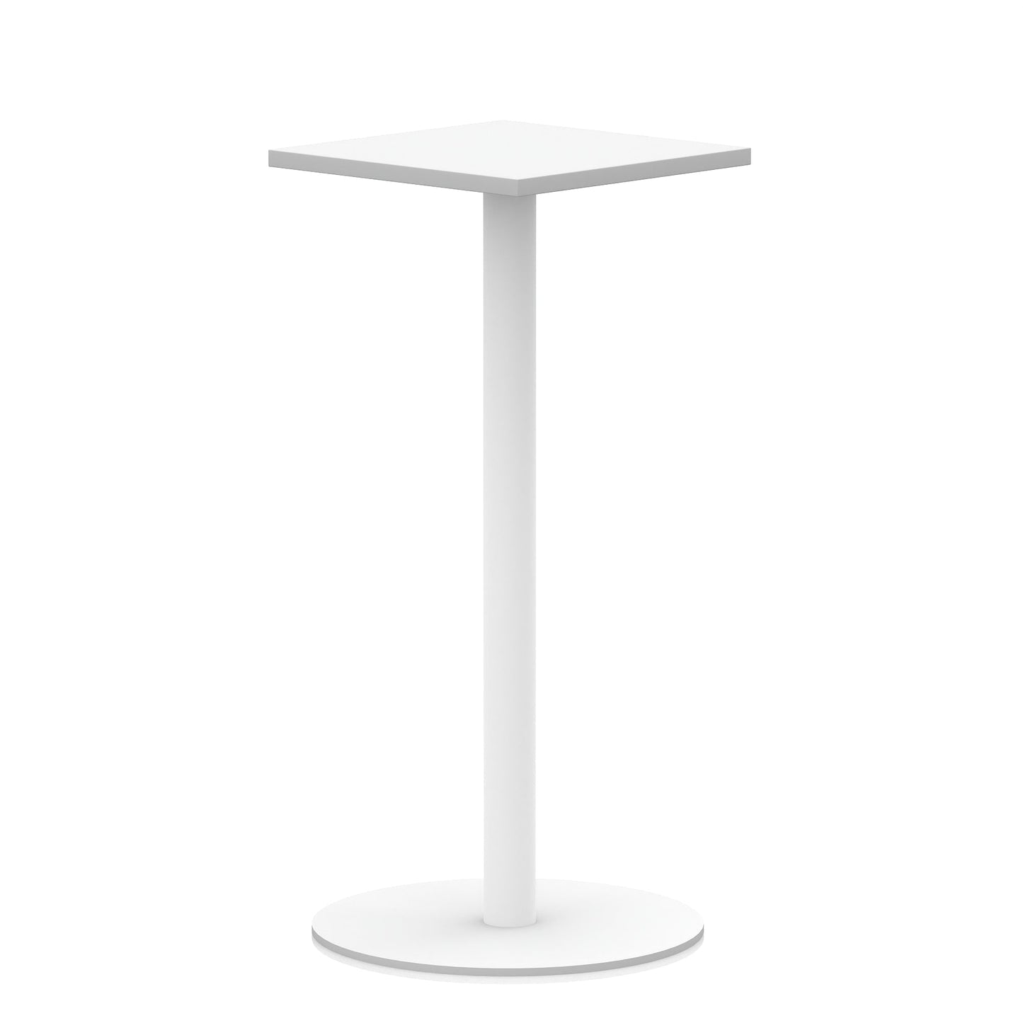 Italia Square Poseur Table White Leg