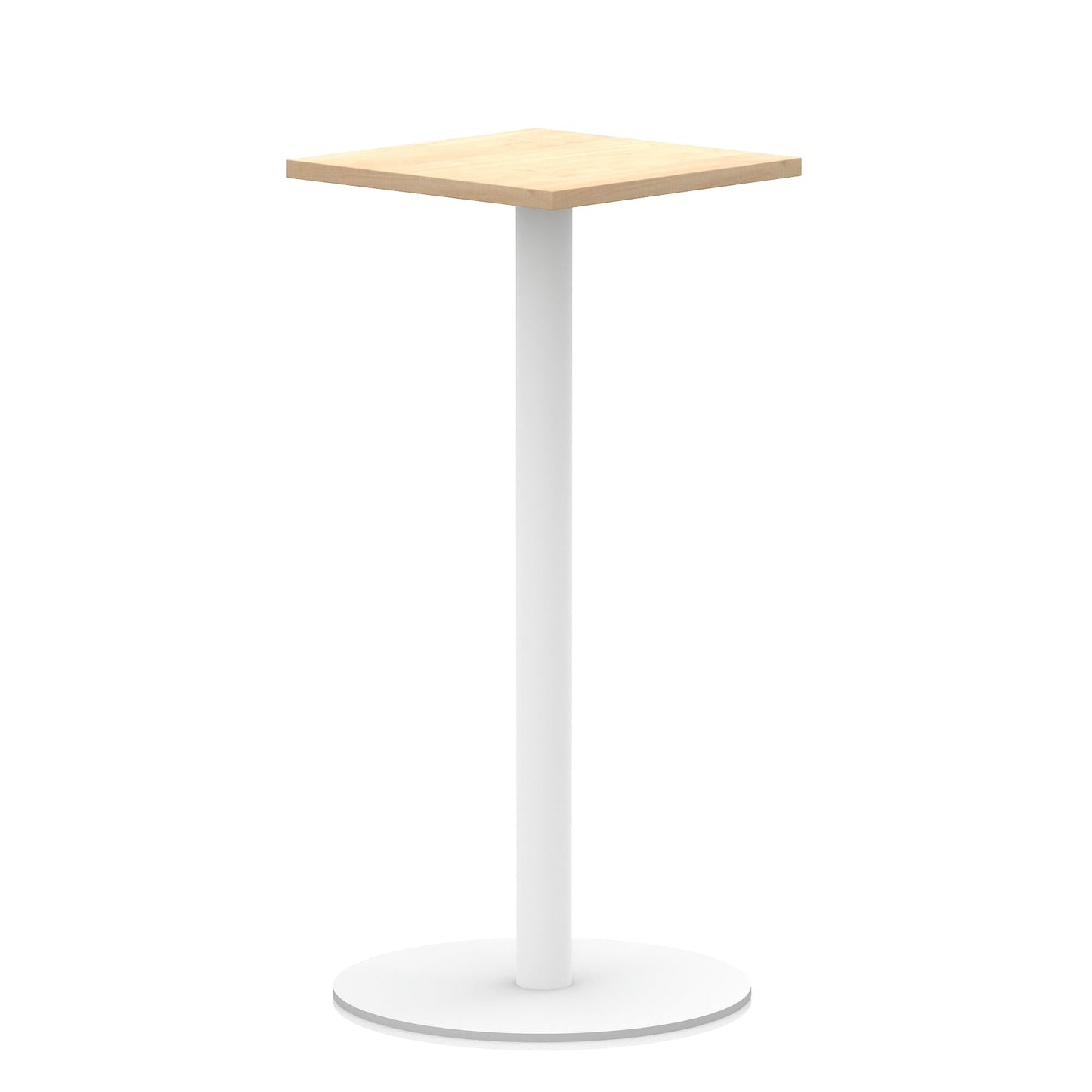 Italia Square Poseur Table White Leg