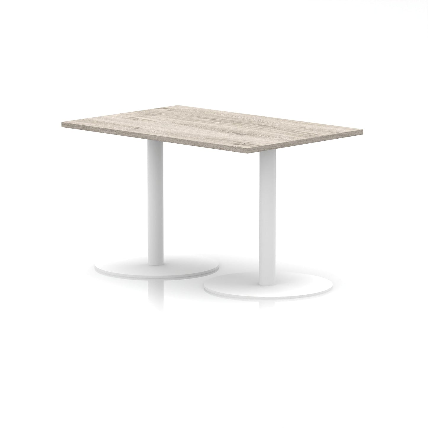 Italia Rectangular Poseur Table White Leg