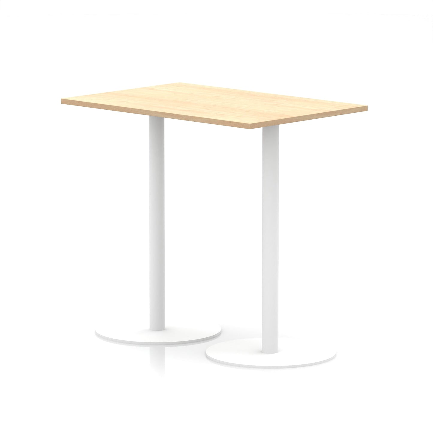 Italia Rectangular Poseur Table White Leg