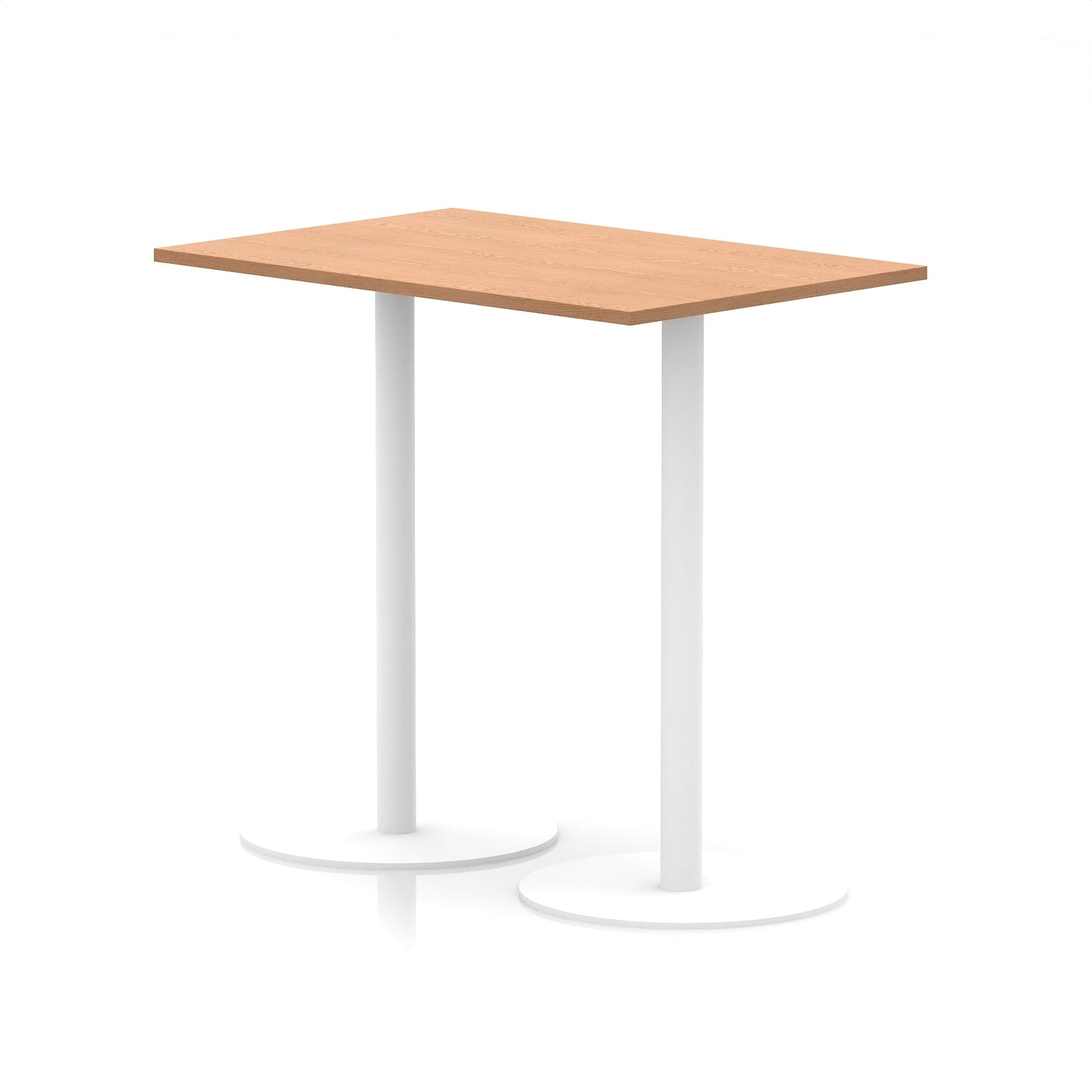 Italia Rectangular Poseur Table White Leg