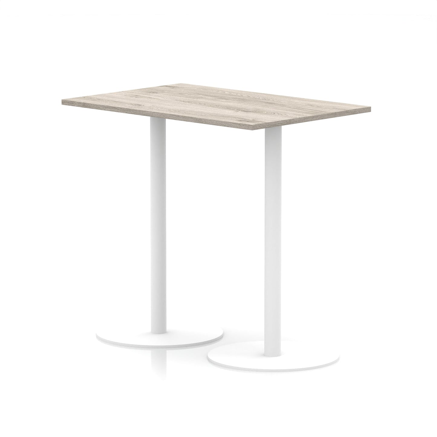 Italia Rectangular Poseur Table White Leg