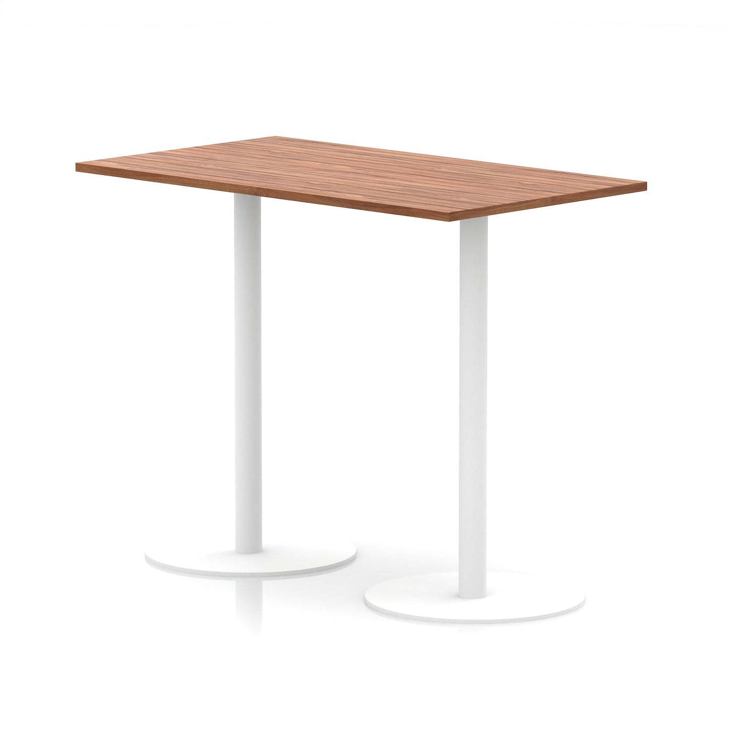 Italia Rectangular Poseur Table White Leg