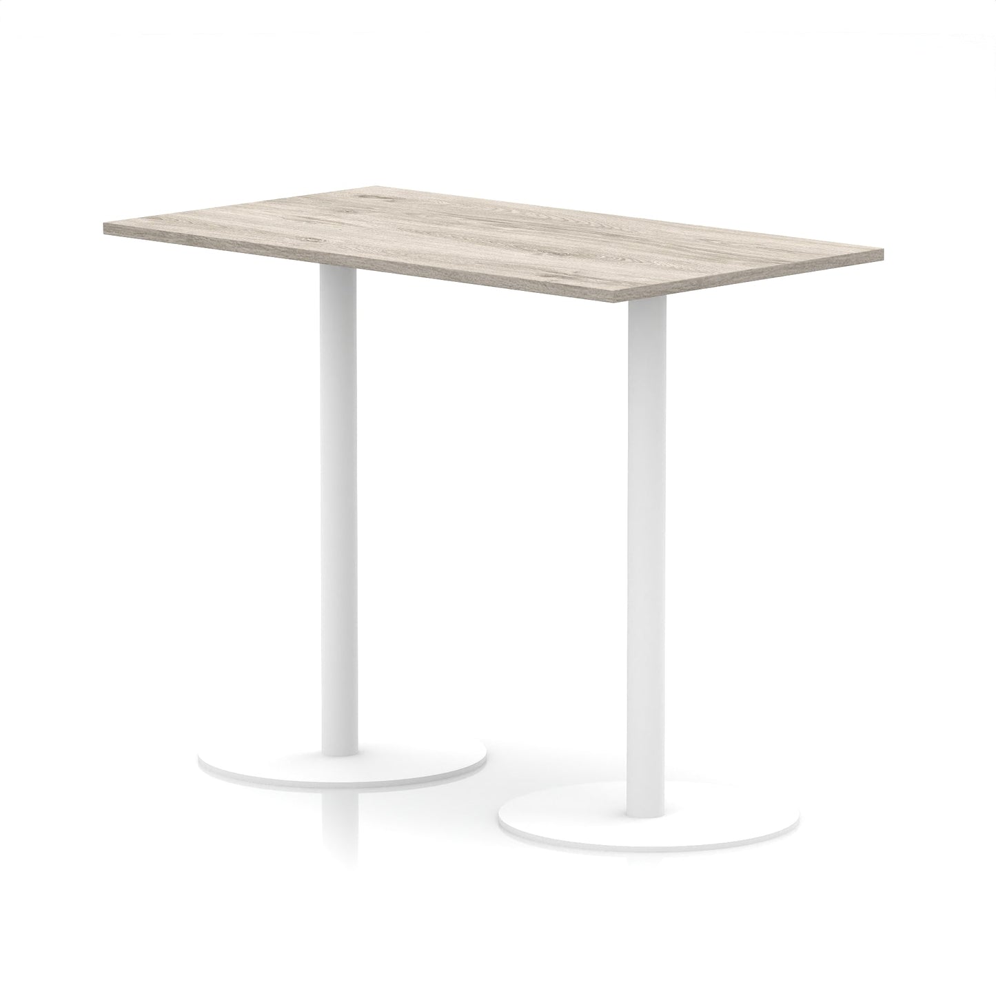 Italia Rectangular Poseur Table White Leg