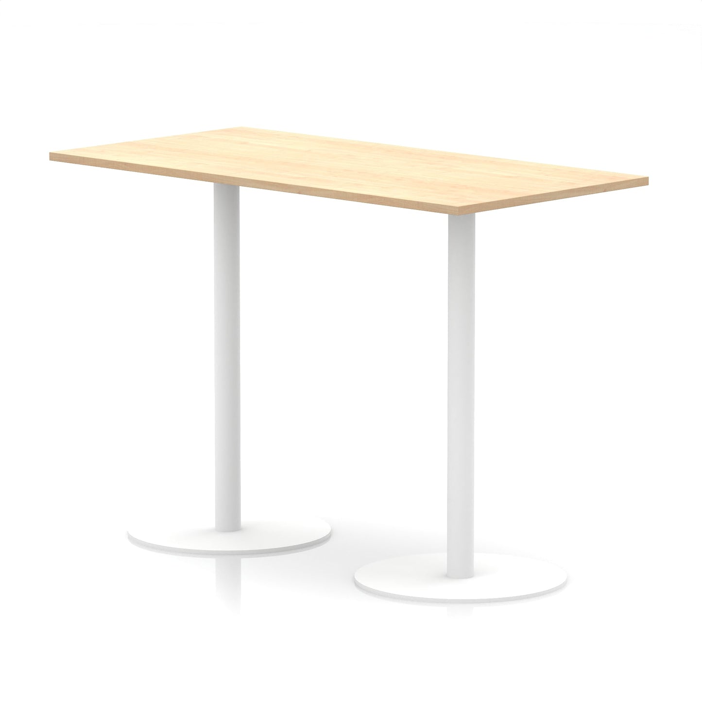 Italia Rectangular Poseur Table White Leg