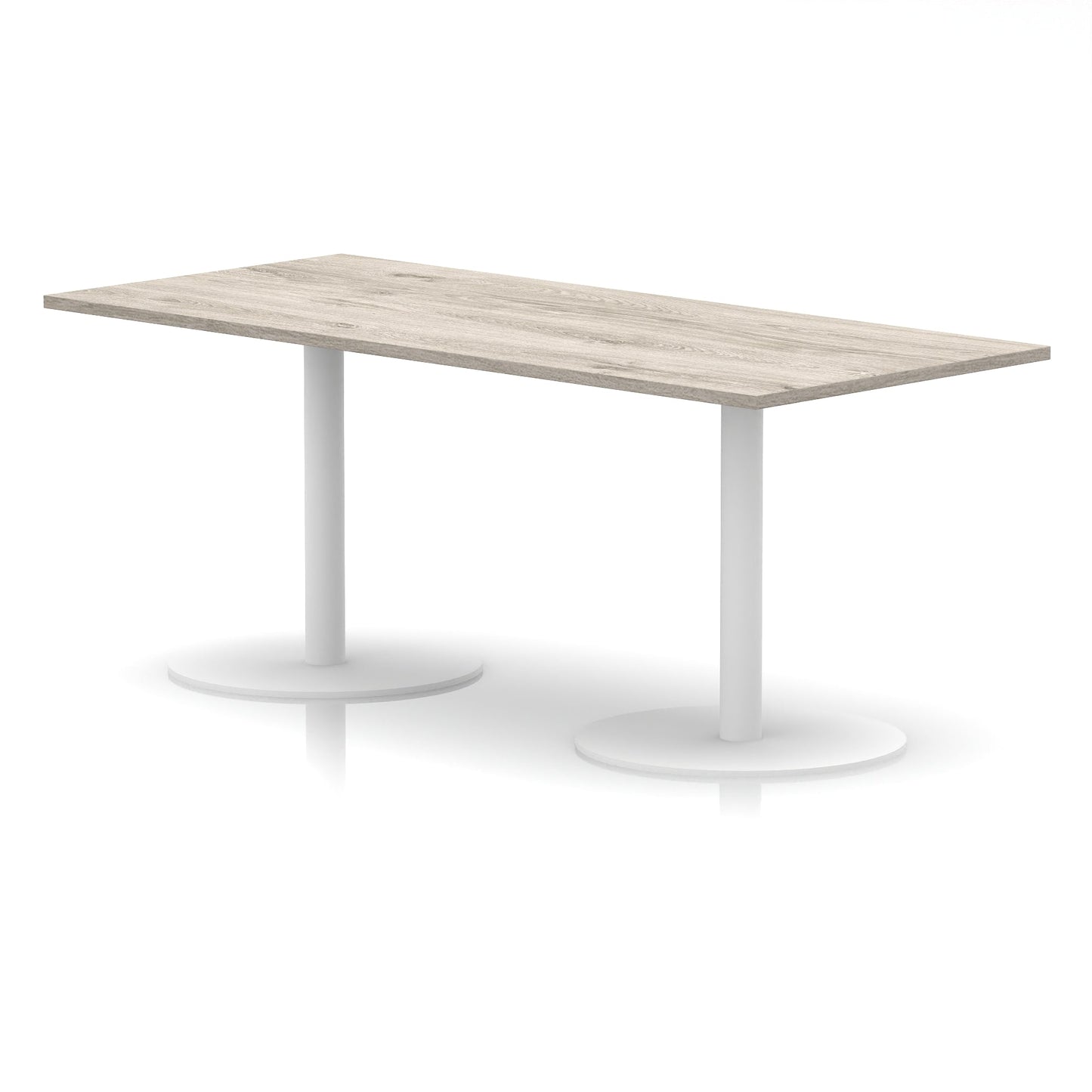 Italia Rectangular Poseur Table White Leg