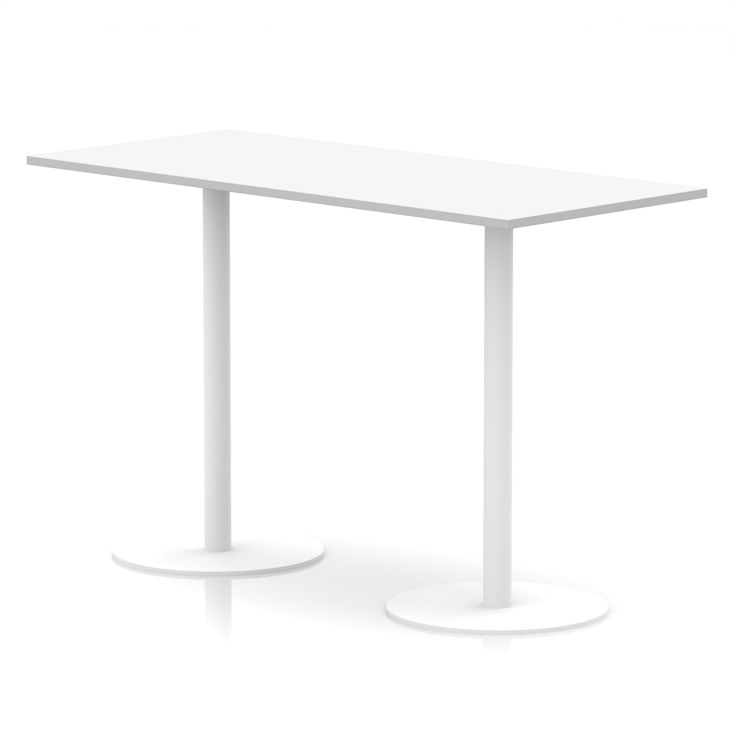 Italia Rectangular Poseur Table White Leg