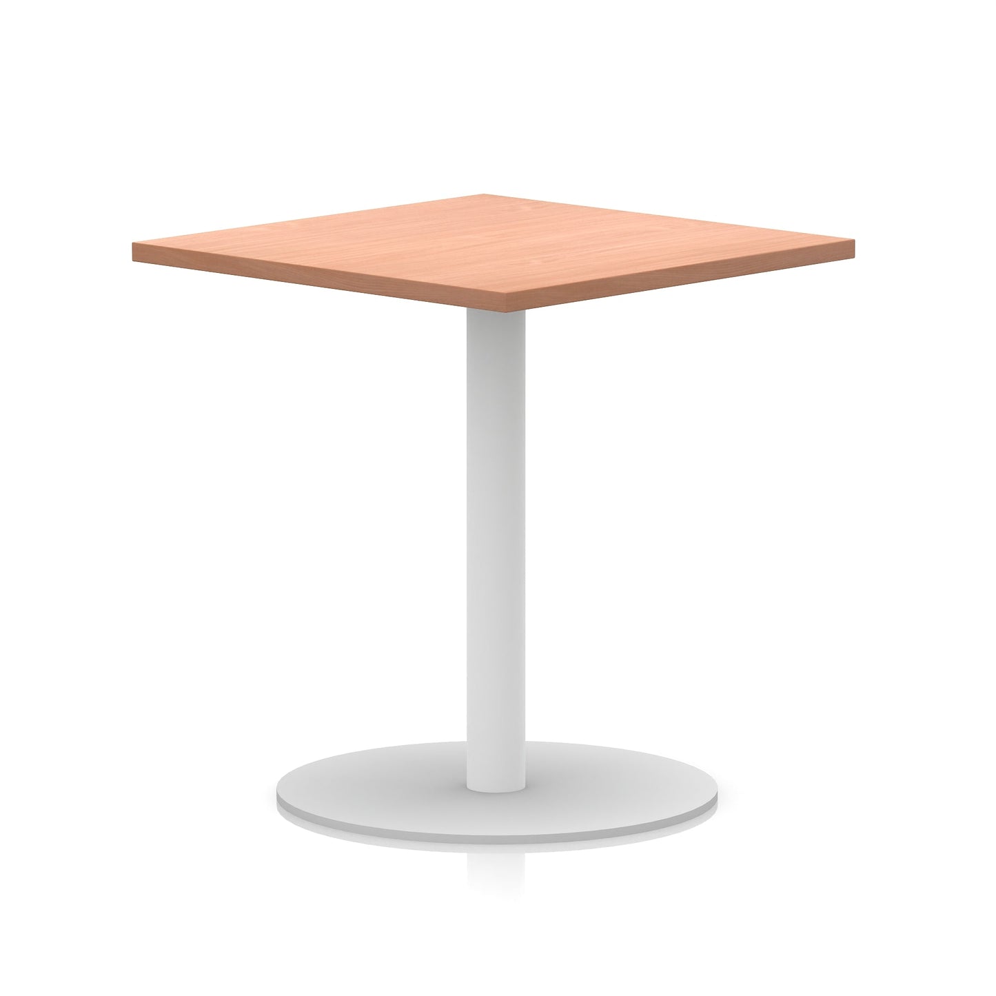 Italia Square Poseur Table White Leg