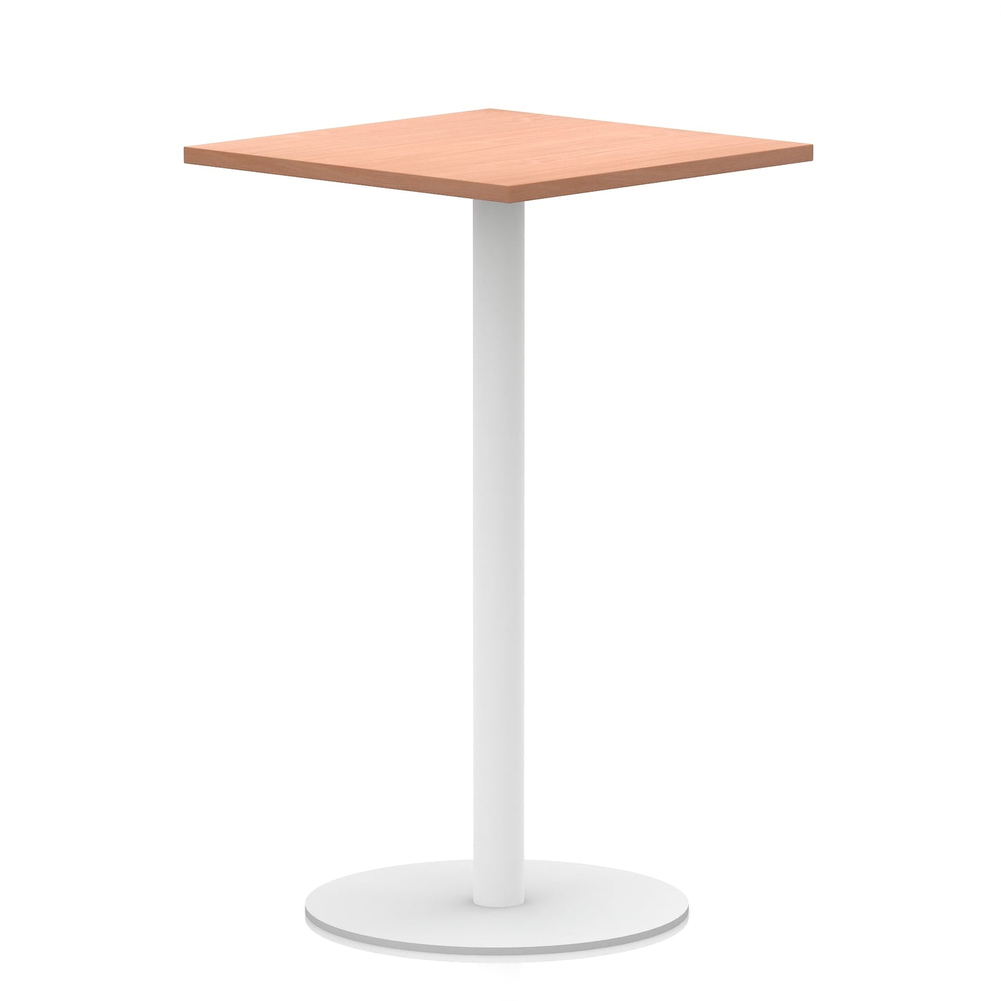 Italia Square Poseur Table White Leg