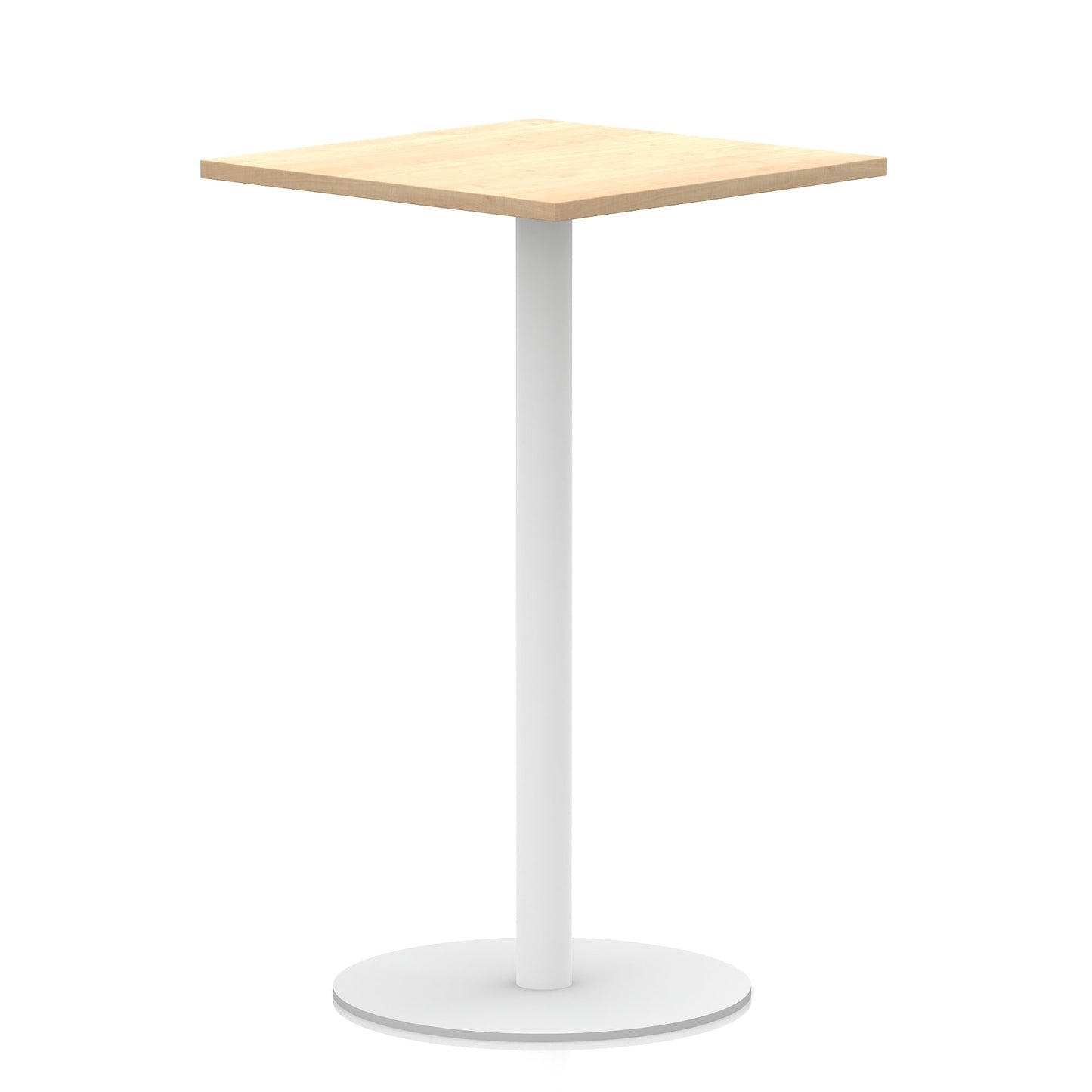 Italia Square Poseur Table White Leg