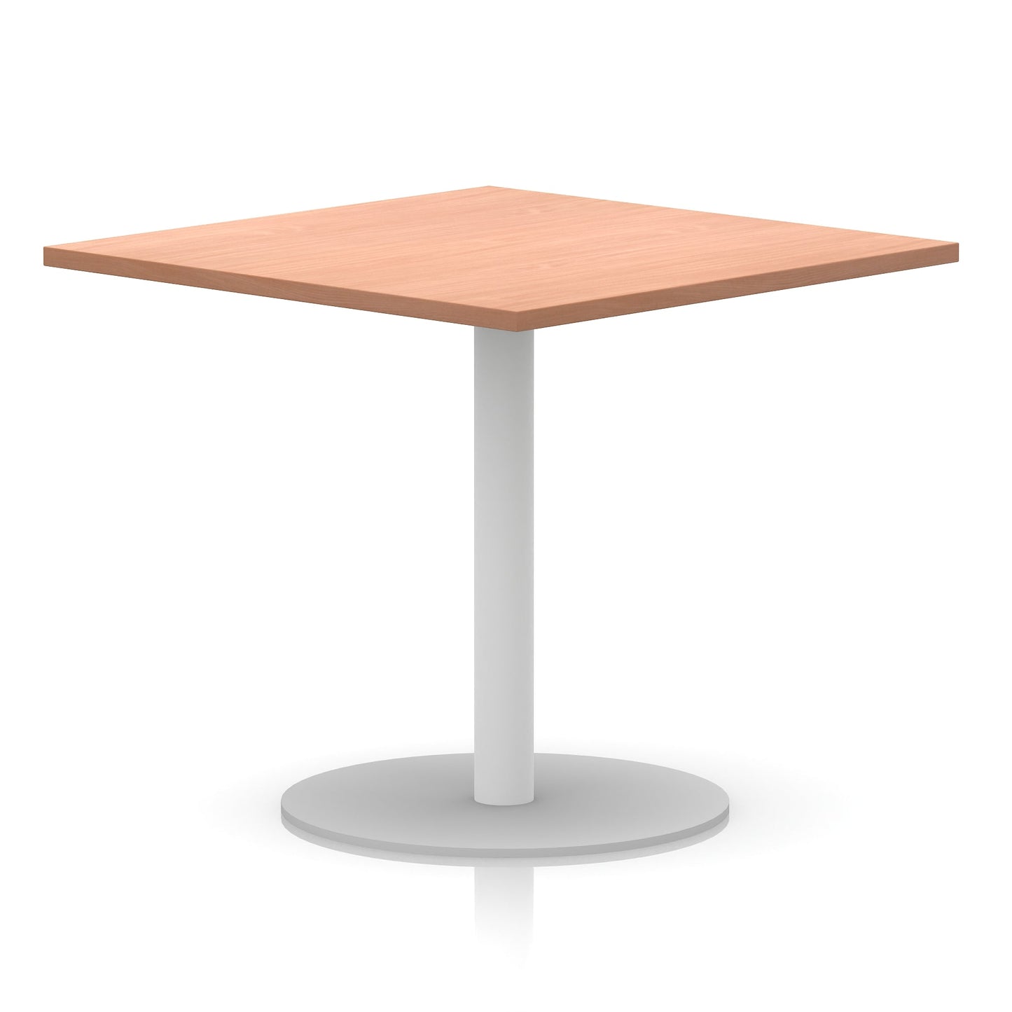 Italia Square Poseur Table White Leg