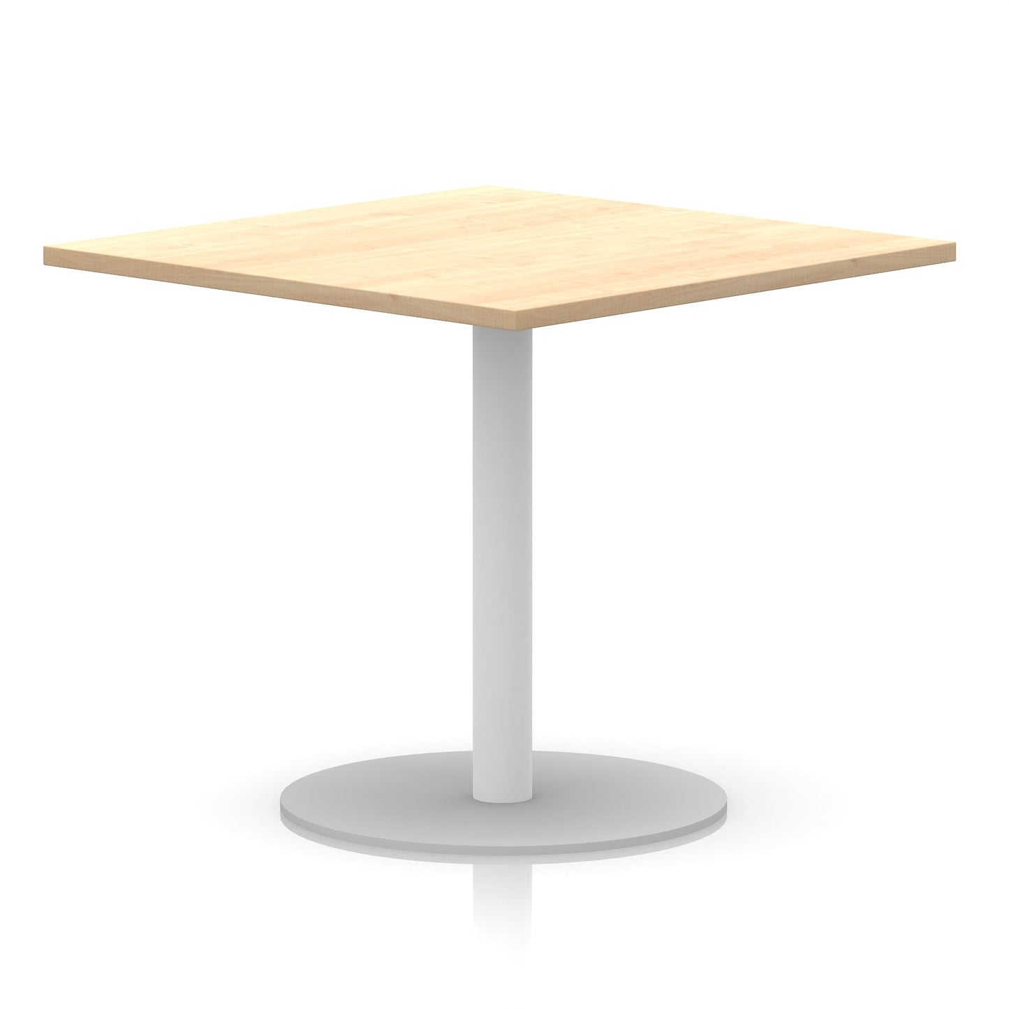 Italia Square Poseur Table White Leg