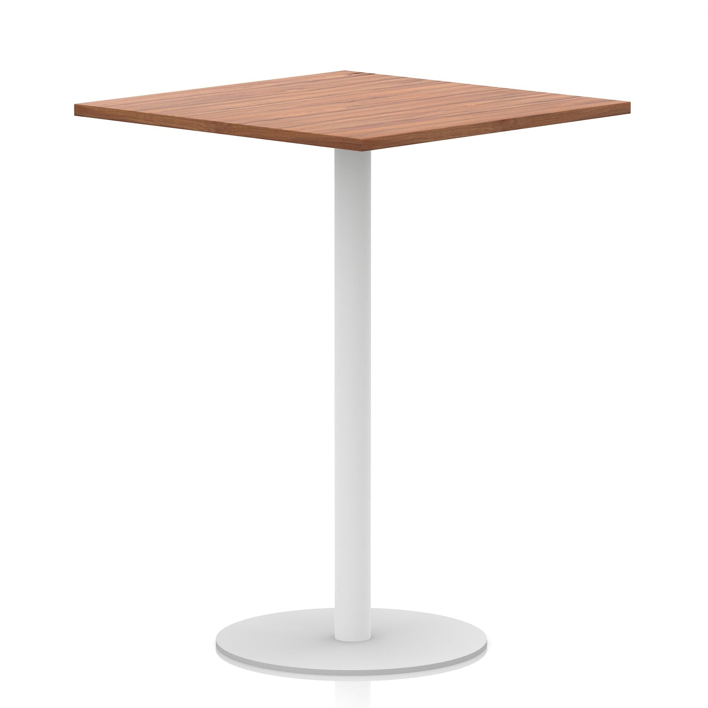 Italia Square Poseur Table White Leg
