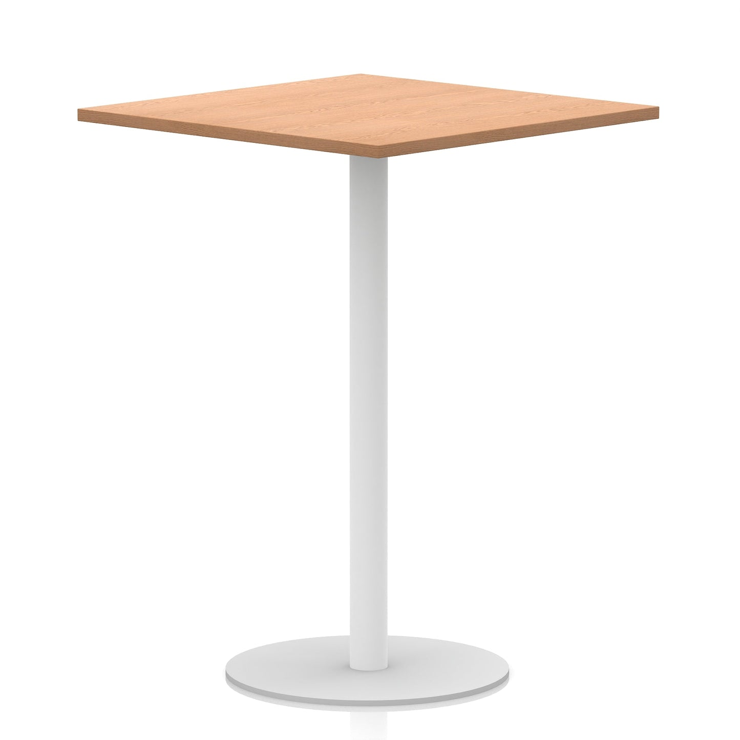 Italia Square Poseur Table White Leg