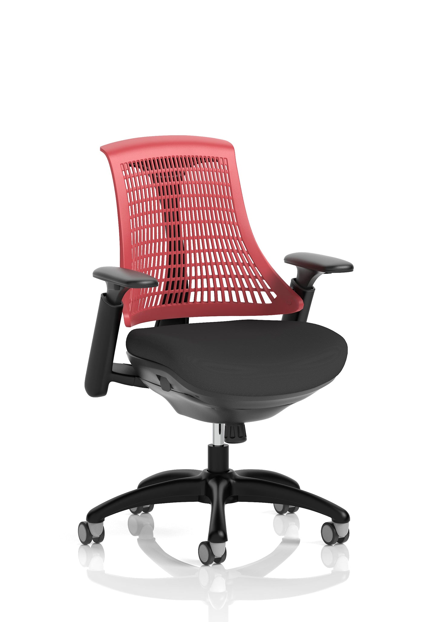 Flex Medium Back Black Frame Task Operator Office Chair with Arms