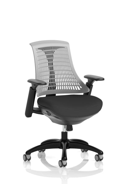 Flex Medium Back Black Frame Task Operator Office Chair with Arms