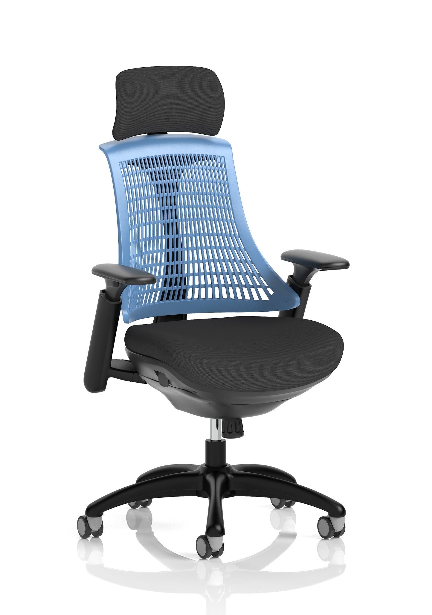 Flex Medium Back Black Frame Task Operator Office Chair with Arms