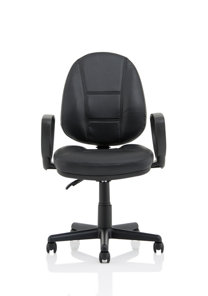 Jackson Medium Back Black Leather Task Operator Office Chair