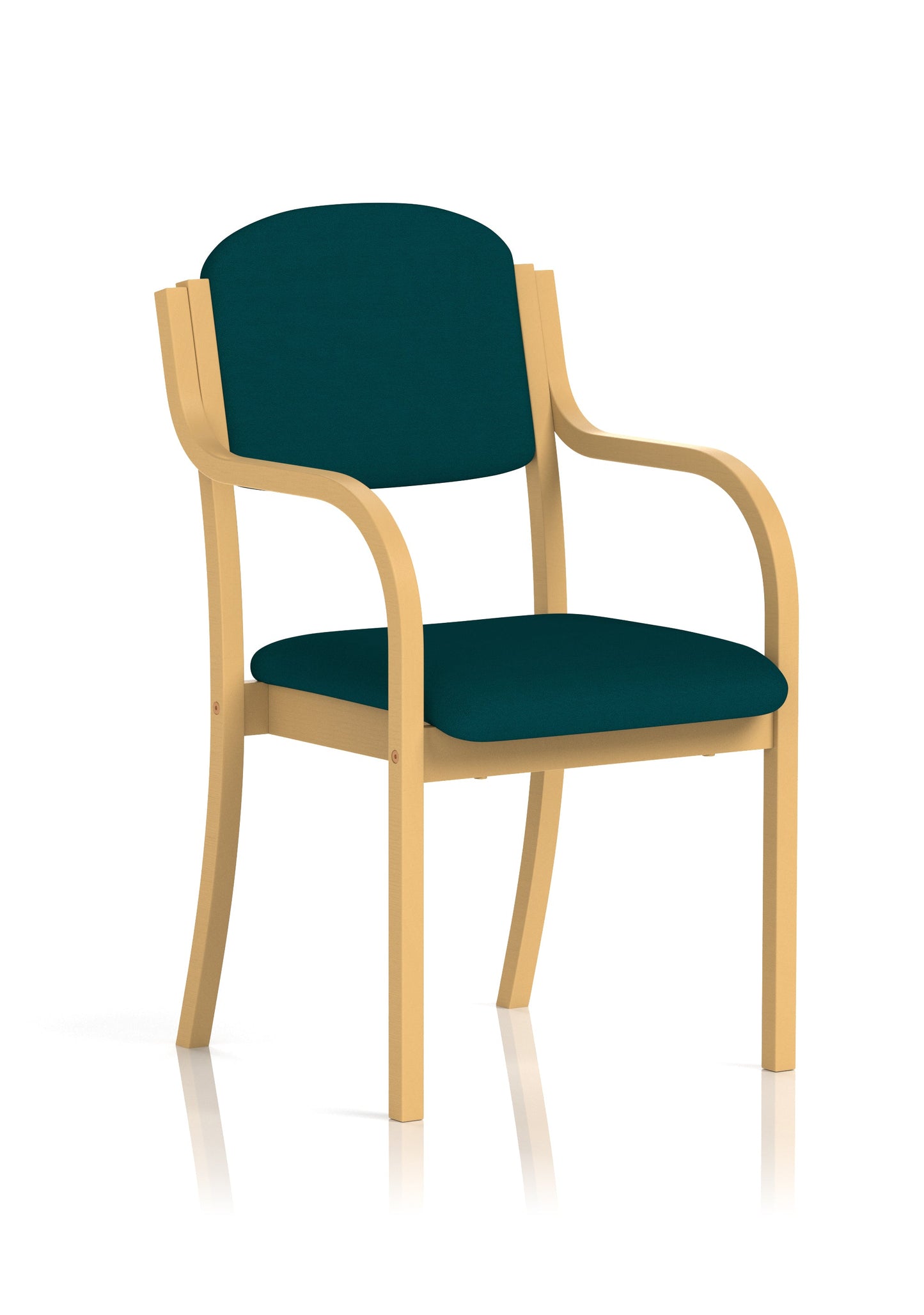 Madrid Wooden Frame Visitor Chair with Arms