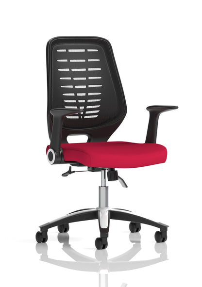 Relay Medium Mesh Back Task Operator Office Chair with Arms