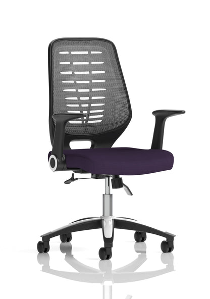 Relay Medium Mesh Back Task Operator Office Chair with Arms